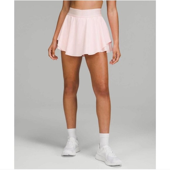 RARE Lululemon Court‎ Rival High Rise Skort Skirt Strawberry Pink Milkshake sz 4 - Picture 2 of 13